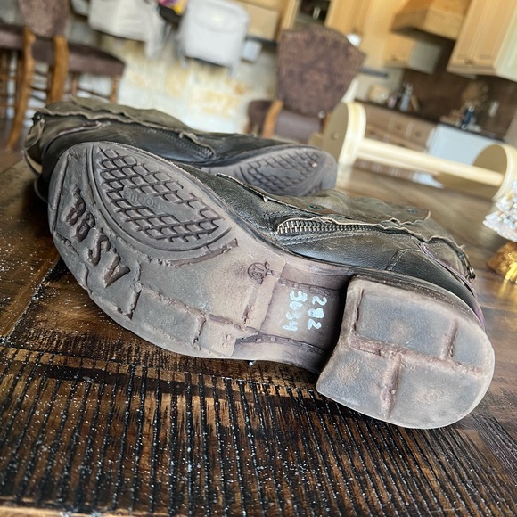 A.S. 98 Olive Leather boots - Picture 6 of 9